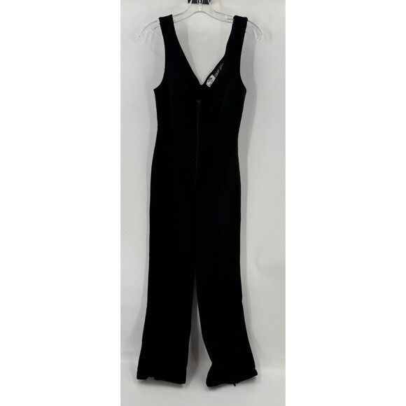 Vintage Nils Women's Black Snow Ski Bib Pants Overalls Zip Ankle Size 4 Regular - Picture 1 of 11